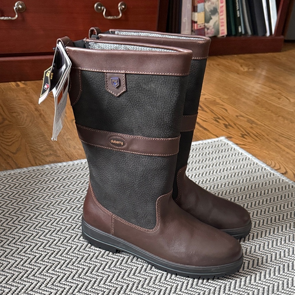 Dubarry Kildare Black/Brown Boots - NWT - size 41 (9/9.5)